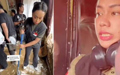 Zita Anjani Anak Zulhas Ngepel Lumpur di Rumah Korban Banjir Tuai Cibiran