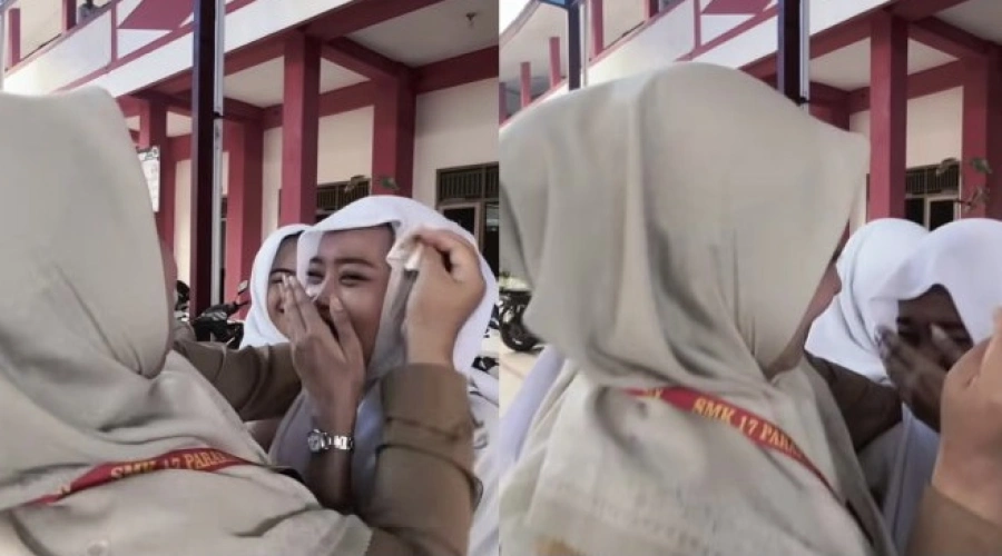 Aksi Viral Hani Puji Astuti, Guru SMAN Bergas yang Semangat Hapus Riasan Para Siswi