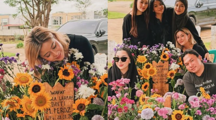 Awkarin Ziarah ke Makam Lula Lahfah Usai dari Melbourne: Maaf Gue ...