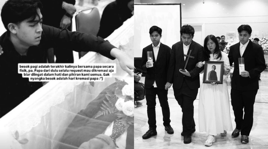 Jerome Polin Melepas Kepergian Sang Ayah yang Dikremasi, Pesan Terakhirnya Bikin Haru
