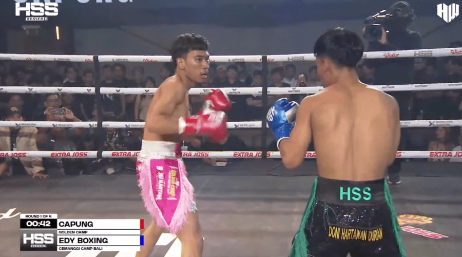 Jatuh Kena Hook Capung di Ronde 1, Edy Boxing Menang dengan Unanimous Decision
