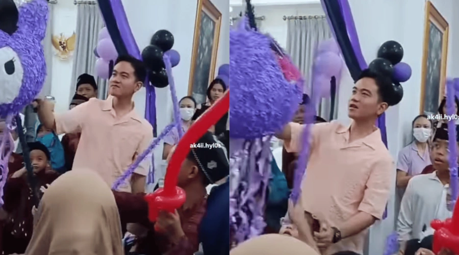 Wapres Gibran Gebukin Pinata Kuromi: Pak Prabowo, Gini Amat Wakilnya!
