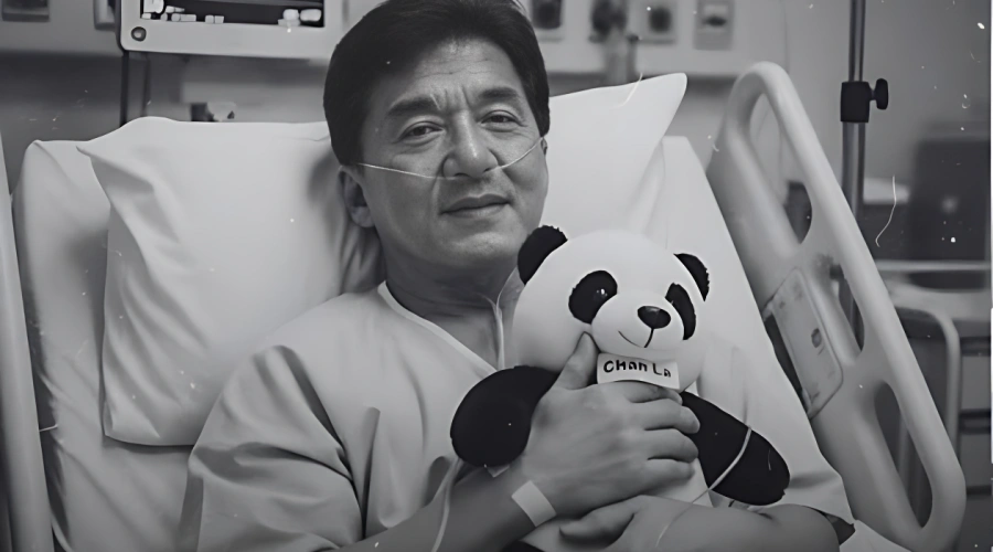 Ramai Kabar Jackie Chan Meninggal, Foto Terbaring di RS Peluk Boneka Panda
