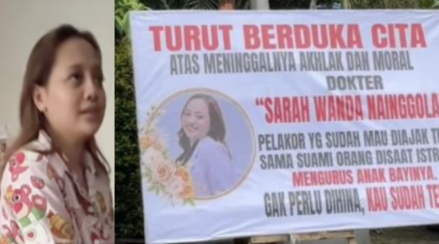 Viral Kiriman Papan Bunga untuk Pelakor Mahasiswi Sarah Wanda Nainggolan dari Istri Sah