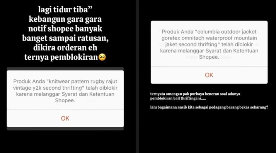 Thrifting Ilegal Terancam Punah, Kini Pedagang Panik Akun Diblokir Massal!