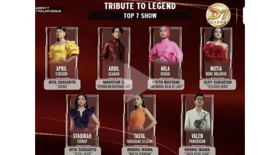 Tayang Malam Ini, Berikut Daftar Lagu yang Dibawakan Peserta Show DA7 Indosiar Top 7