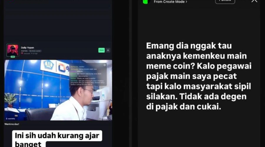 Anak Menkeu Purbaya Pergoki Pegawai Pajak Main Meme Coin, Netizen: Bapak Anak Hero Semua!
