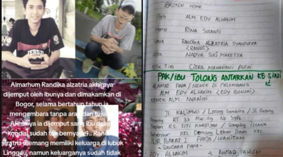 Wasiat Randika Asal Palembang yang Meninggal di Teras Rumah Orang Diduga Kelaparan