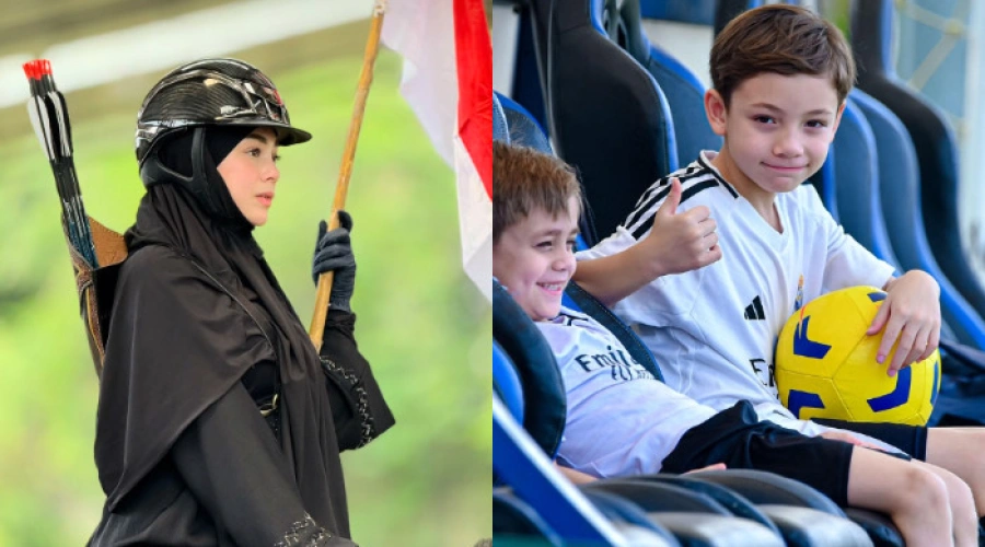 Reaksi Anak-anak Celine Evangelista Saat Lihat Ibunya Lepas Hijab Jadi Sorotan