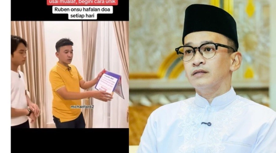 7 Bulan Mualaf, Ruben Onsu Ungkap Cara Ampuh Hafal Doa Harian Pada Betrand Peto