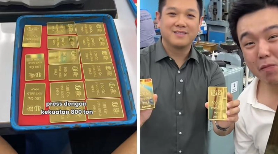 TikToker Spill Dalaman Pabrik Emas Terbesar Indonesia, Ternyata Begini Cara Buatnya!