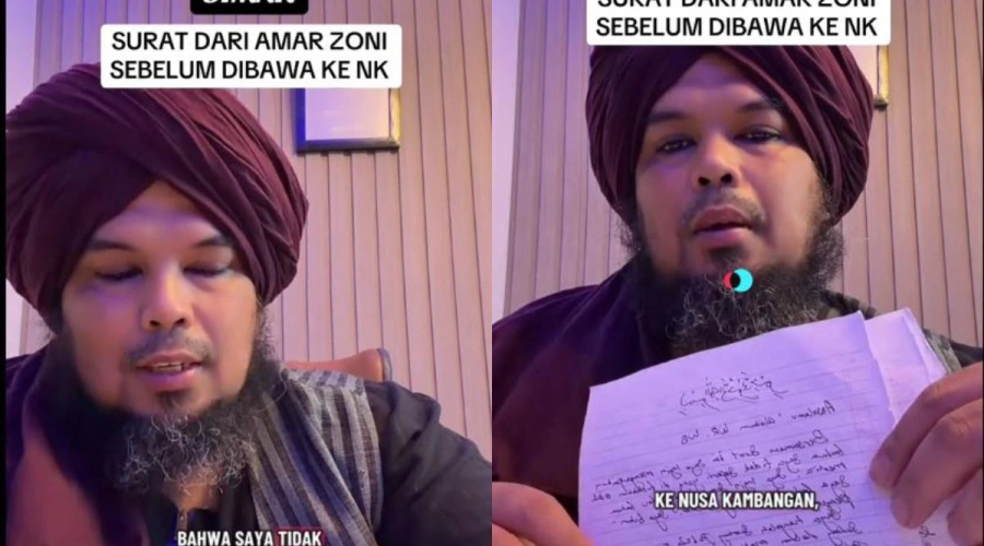 Isi Surat Ammar Zoni Bikin Merinding, Ustaz Derry Sebut Ada Perkara Serius