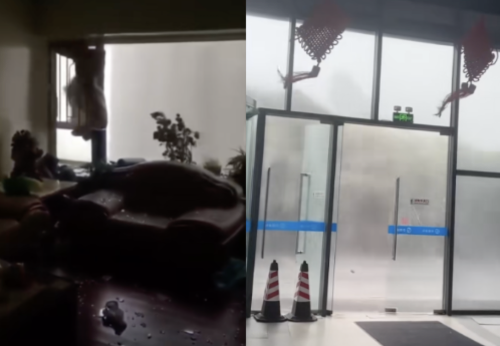 Ngeri! Video Amukan Topan Ragasa Pecahkan Kaca Rumah, Bikin Merinding