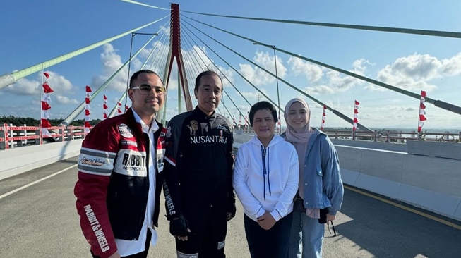 Diajak Presiden Jokowi, Intip 6 Potret Artis Ikut Resmikan Jembatan Pulau Balang IKN