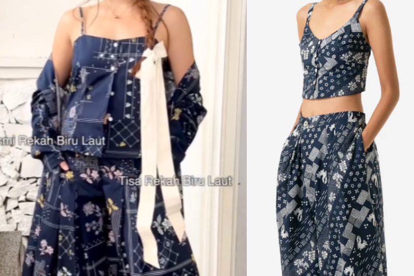 Desain 'Rekah Merona' Cotton Ink Diduga Plagiat 'Tambal' Sejauh Mata Memandang, IG Banjir Kritik