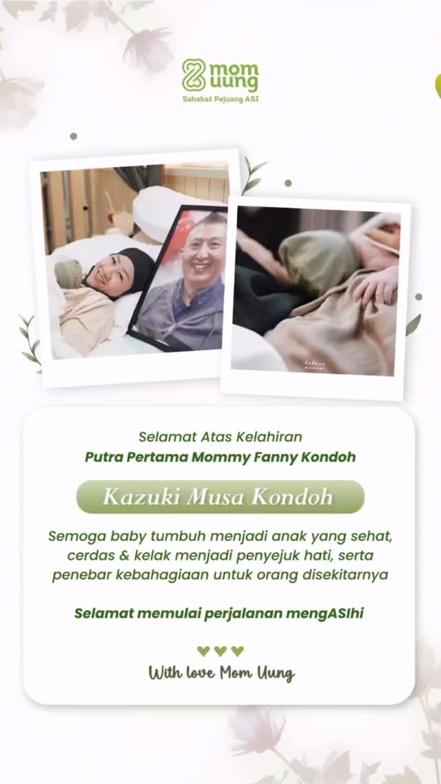 Ucapan selamat untuk kelahiran anak Fanny Kondoh