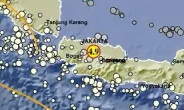 Gempa Bekasi 4,9 M, Getaran Terasa Kuat hingga Jakarta
