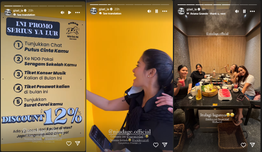 Gisel Anastasya Tertohok Promo Kafe Dapat Diskon Dengan Bawa Surat Cerai
