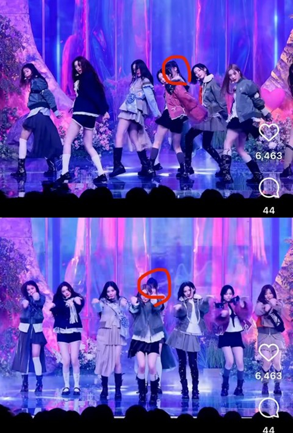 Posisi Ye-on Hearts2Hearts Saat Perform 