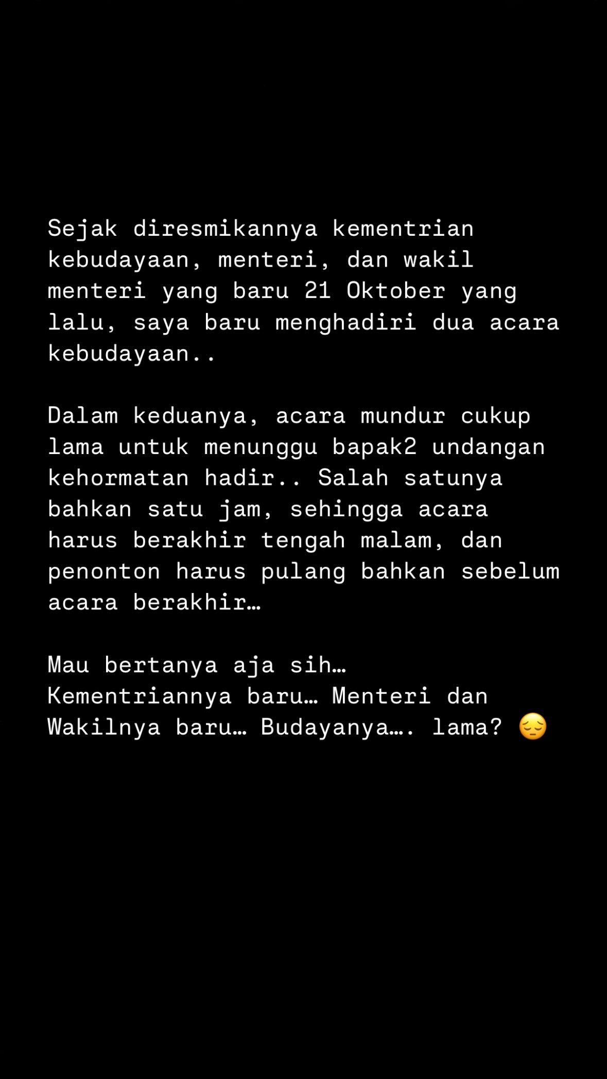 Kamila Andini Sindir Giring Ganesha Telat Bikin FFI Mundur Sejam?