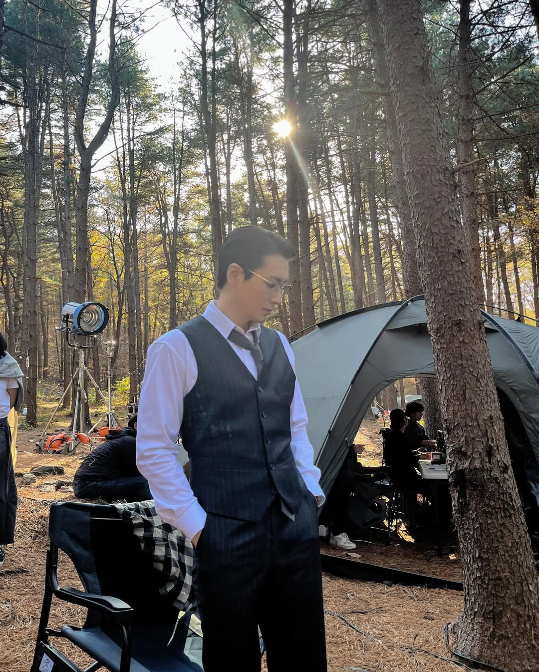 Lee Jun Hyuk di lokasi syuting Mercy for None