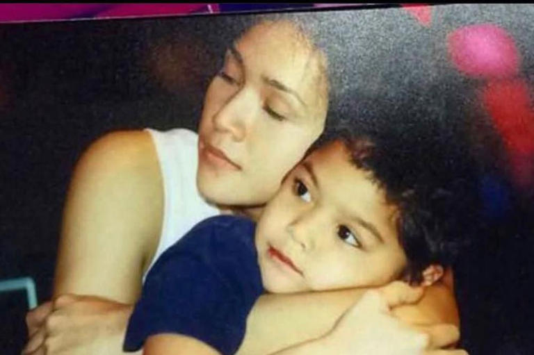 Maia Estianty dan Al Ghazali kecil