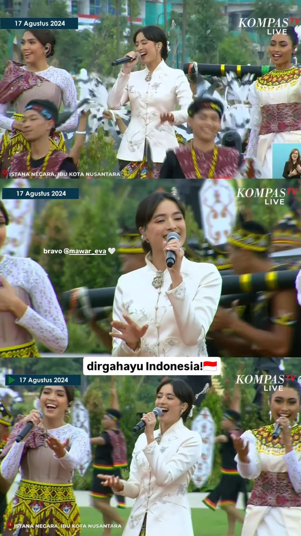 Multitalenta! Penampilan Mawar De Jongh di IKN Pukau Penonton HUT RI ke-79