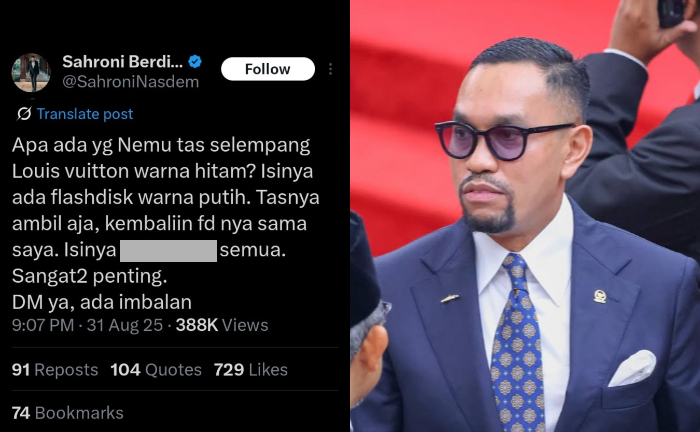 Terkuak! Ini Pihak Misterius di Balik Akun X Sahroni Berdikari