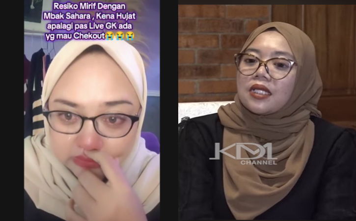 Sial Punya Wajah Mirip Sahara, Penjual Online Ini Nangis Ngaku Sepi Pembeli Usai Kasus Yai Mim Viral