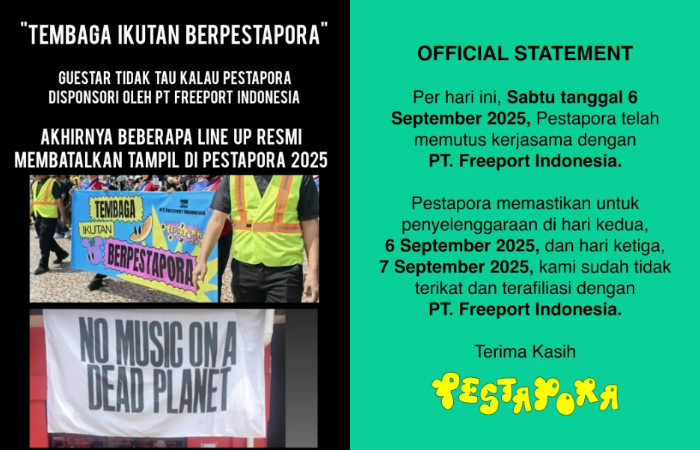 Geger, Pestapora 2025 Nyaris Batal Diisi Musisi Top Imbas Sponsor dari PT Freeport