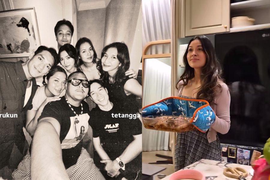 Potret Raisa Masak Buat Vidi dan Kawan-kawan, Cantik Tanpa Make Up