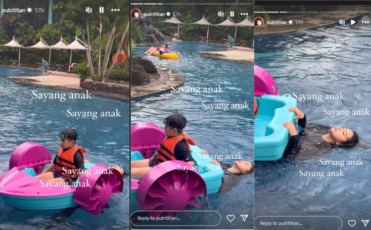 Usaha Putri Titian Renang Bareng Anak Ingatkan ke Sinetron Dunia Sisi, Netizen: Jungkir balik beneran