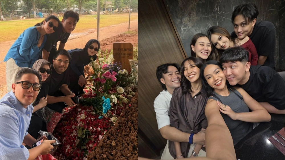 Aaliyah Massaid bersama geng umrah. [Instagram]