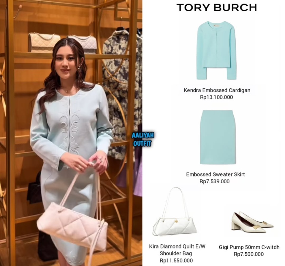 List Harga OOTD Aaliyah Massaid [Instagram]