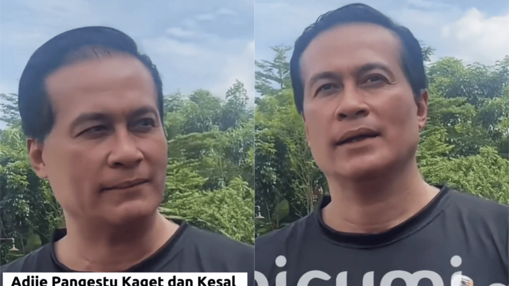 Adji Pangestu Saat Memberikan Keterangan Soal Isu Ayah Ressa [Sumber: Tiktok]