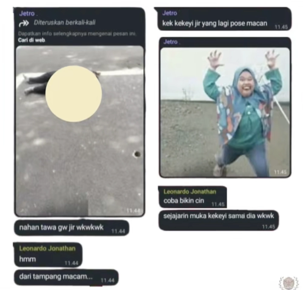 Aksi Bully Jetro Ferdio Kepada Mayat Timothy. [TikTok]