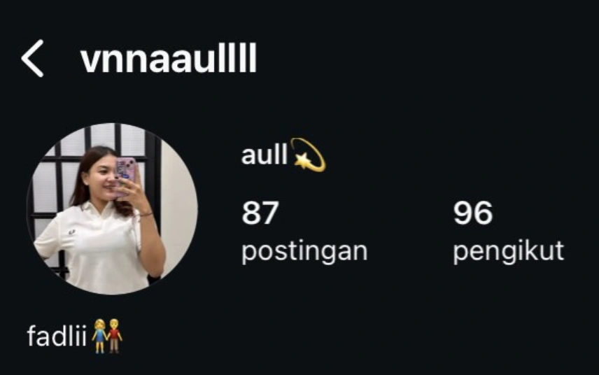 Akun IG Devina Aulia diduga pelakor suami Anjani Aprilia Rizky. [Threads]