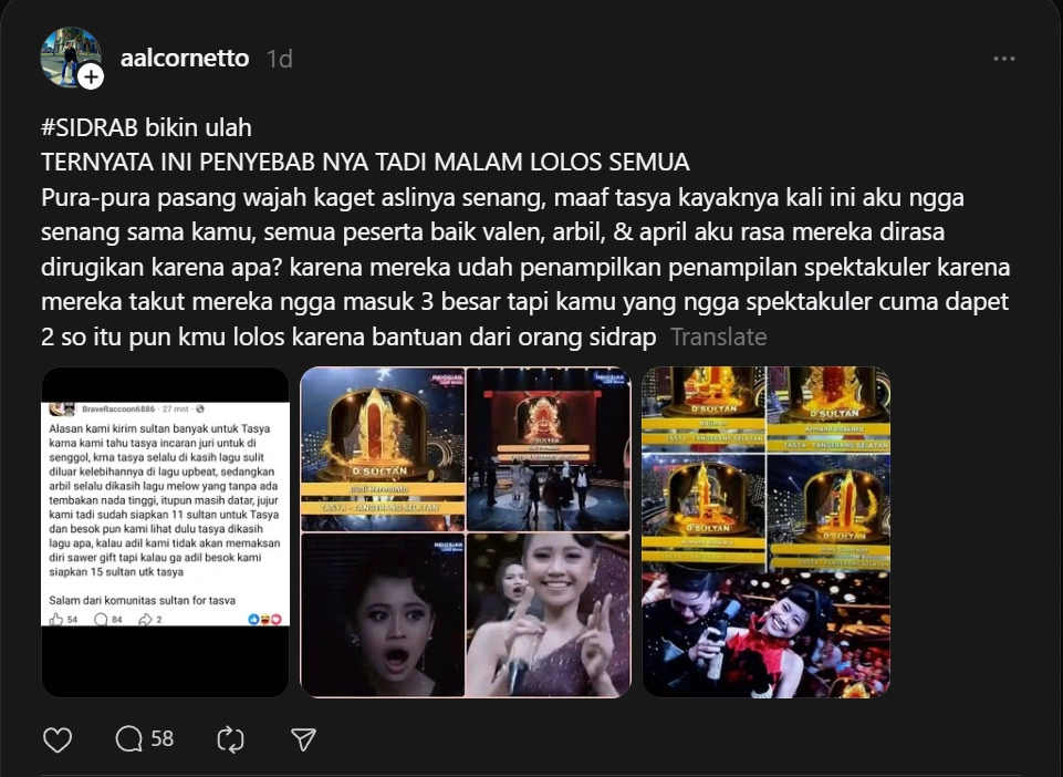 Alasan Fans Kirim Vg D Sultan Ke Tasya Cc Threads