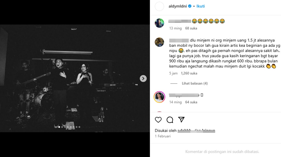 Terduga Korban Aldy Maldini Speak Up [Instagram]