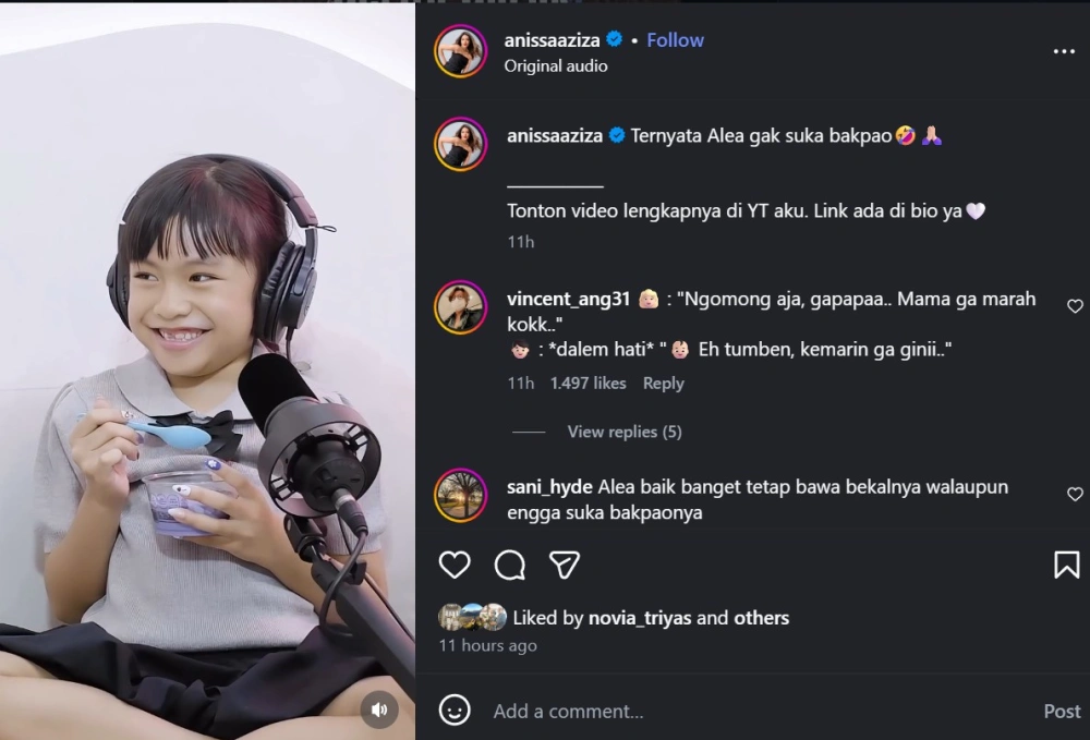 Alinea Ungkap Fakta Mengejutkan Saat Podcast Bareng Anissa Aziza [Sumber: Instagram]