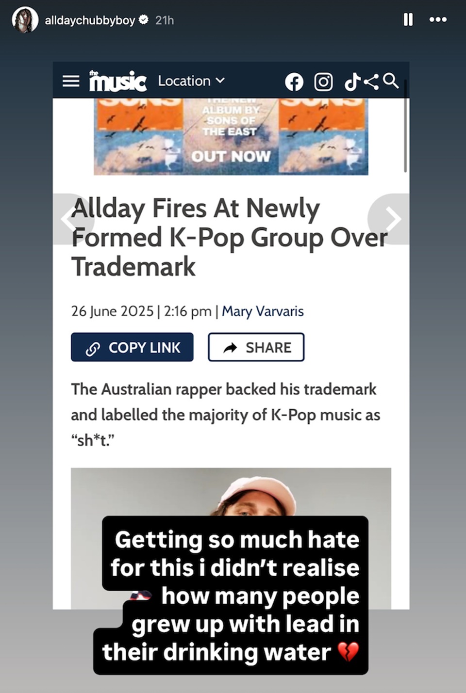 Rapper Austarlia Ancam Gugat Allday Project Terkait Trademark [Instagram]
