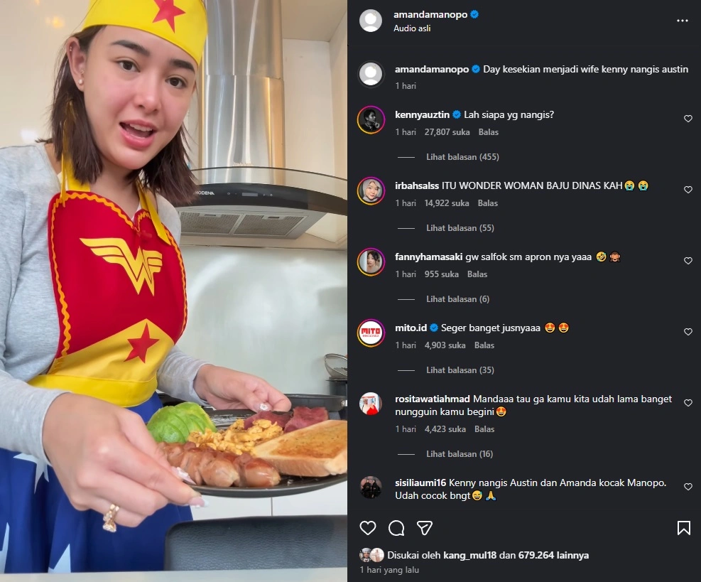 Amanda Manopo Menunjukkan Menu Sarapan Yang Dibuatnya Untuk Kenny Austin Cr Instagram