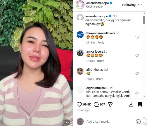 Amanda Manopo Ngidam Makanan Unik Ini [Sumber: Instagram Amandamanopo]