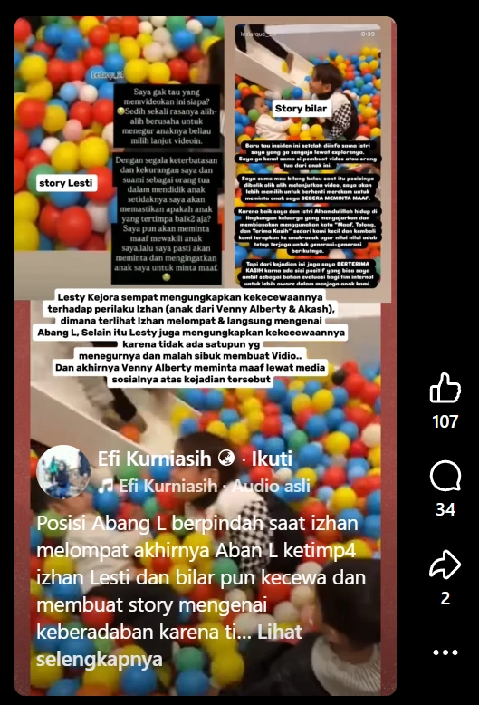 Anak Akash Ellahi Dan Venny Alberti Timpa Abang L Di Playground [Sumber: Facebook]