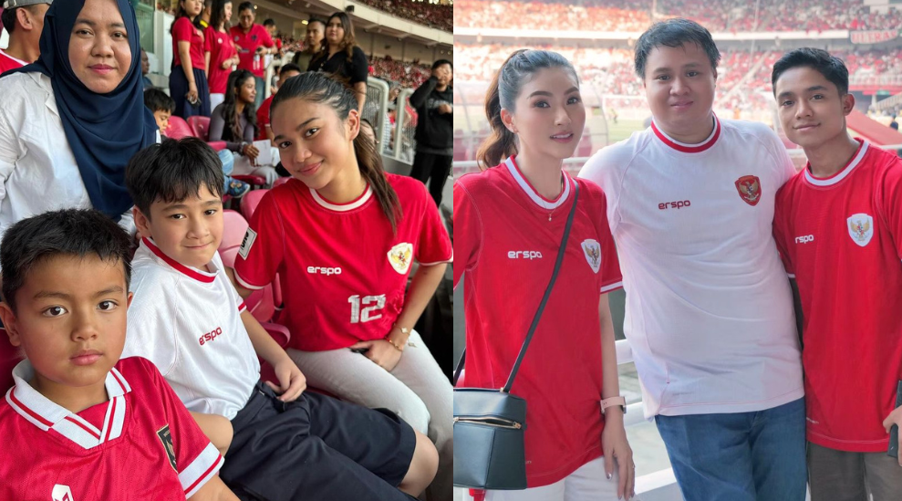 7 Anak Artis Nonton Laga Indonesia VS Irak di Stadion GBK, Ada Rafathar Hingga Betrand Peto
