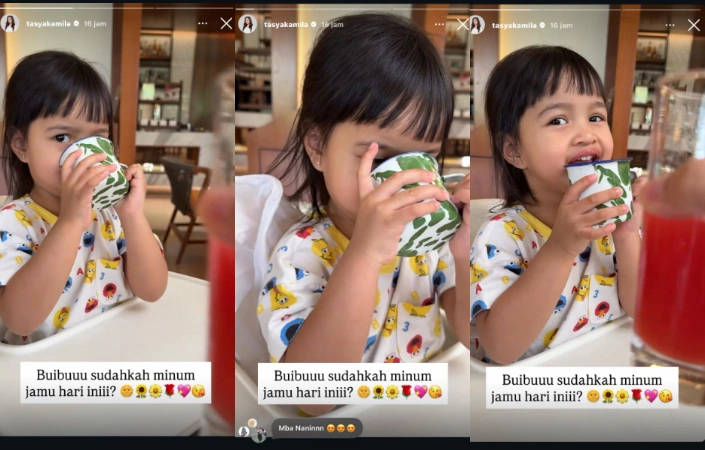 Anak Tasya Kamila Minum Jamu (Instagram)