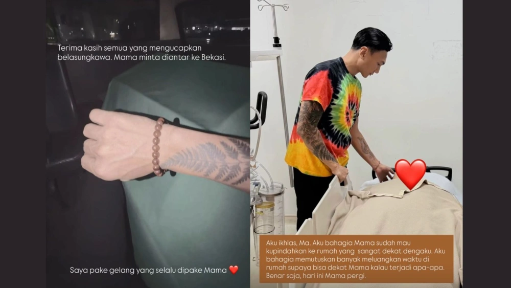 Anji bagikan momen-momen terakhir bersama sang ibunda. [Instagram]