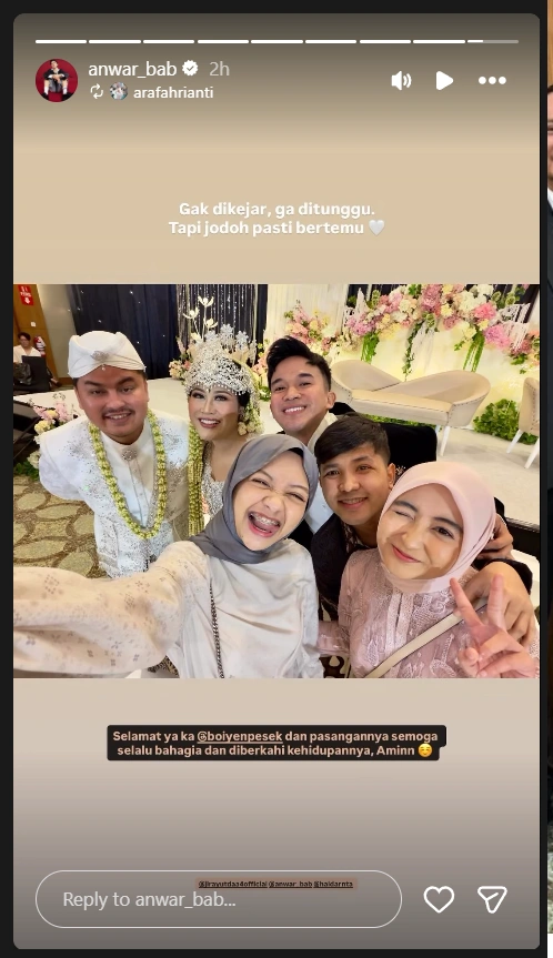 Arafah Rianty Halda Rianta Jirayut Dan Anwar Bab Jadi Tamu Undangan Pernikahan Boiyen Cc Instagram