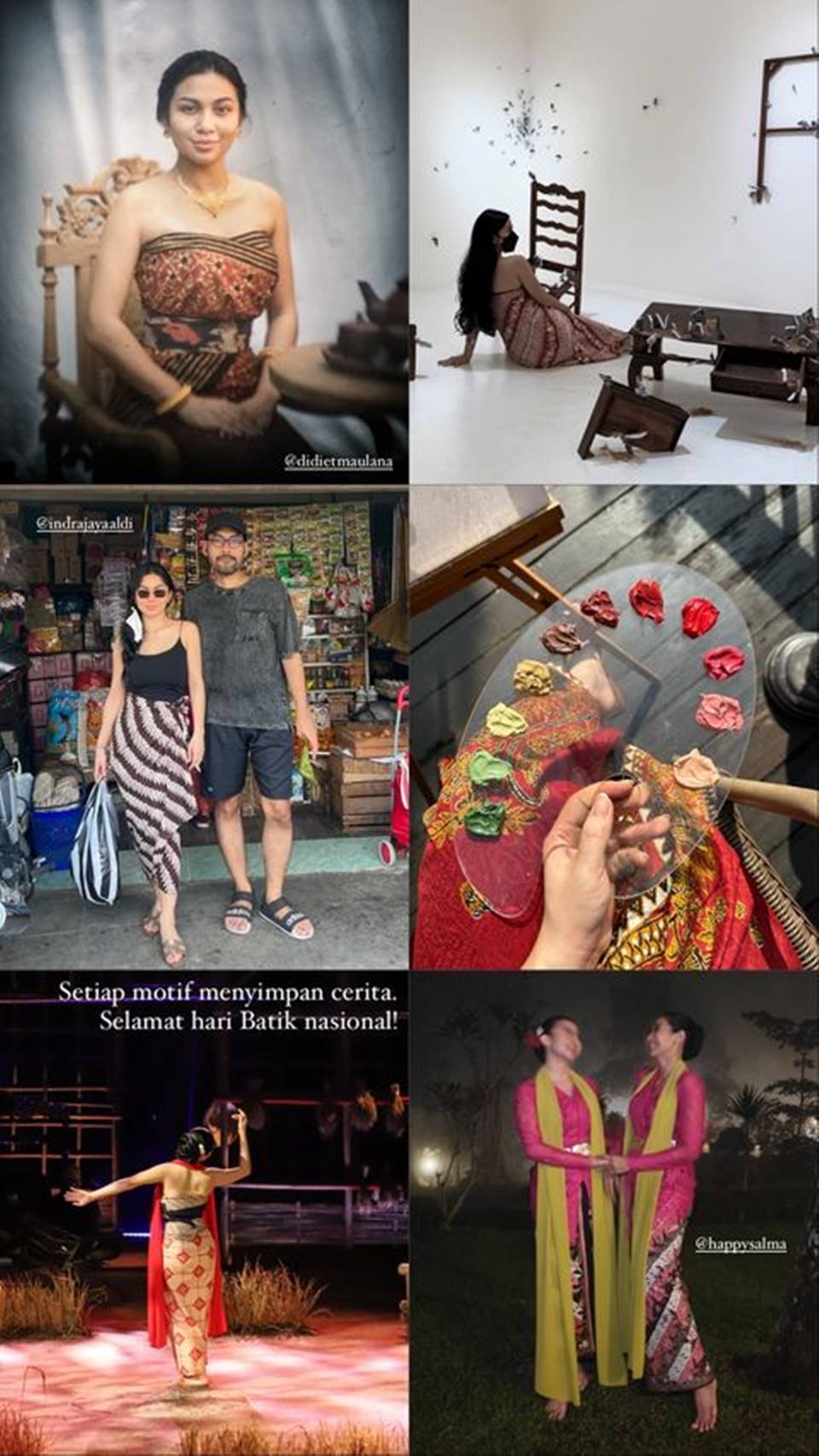 4 Seleb Bangga Pakai Baju Batik Peringati Hari Batik Nasional 2024