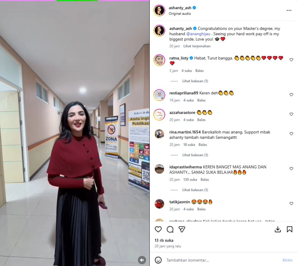 Ashanty Ucap Selamat Kepada Anang Hermansyah [sumber: Instagram Ashanty Ash]